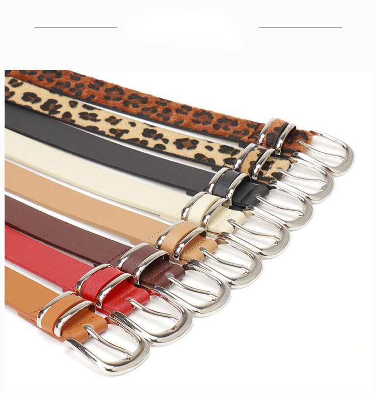 Moderne belte med leopardmønster og dobbel ring for kvinner_voghion.com