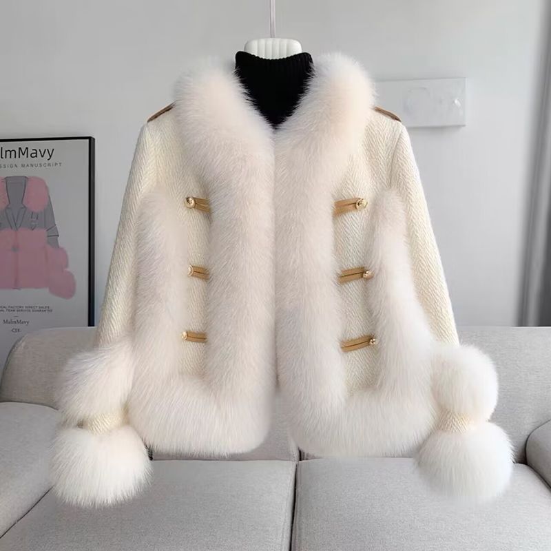 Frauen Kleidung temperament heißer mädchen winter tragen neue fuchs pelz kurze weibliche dame mantel_voghion.com