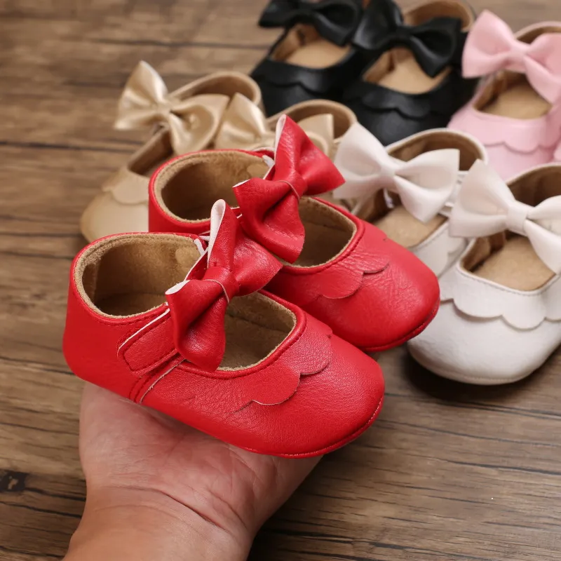 Scarpe per neonati con fiocco e suola morbida, per culla, per bambine, principesse, Littlesprouts_voghion.com