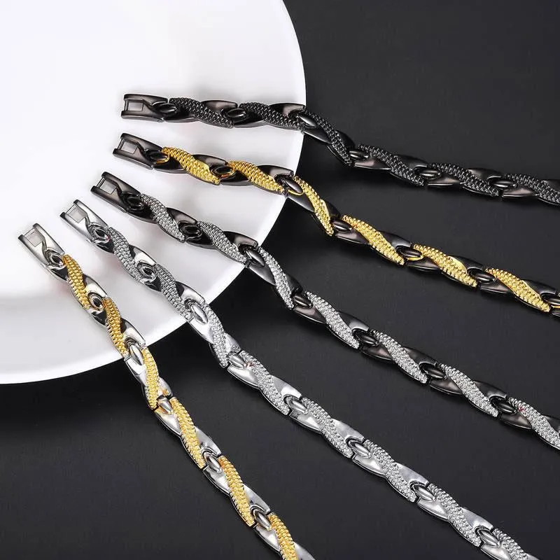 k, Ketting Trendy 4 Kleuren Gewichtsverlies Energie Magneten Sieraden Afslankarmbanden Gedraaide Magnetische Therapie_voghion.com