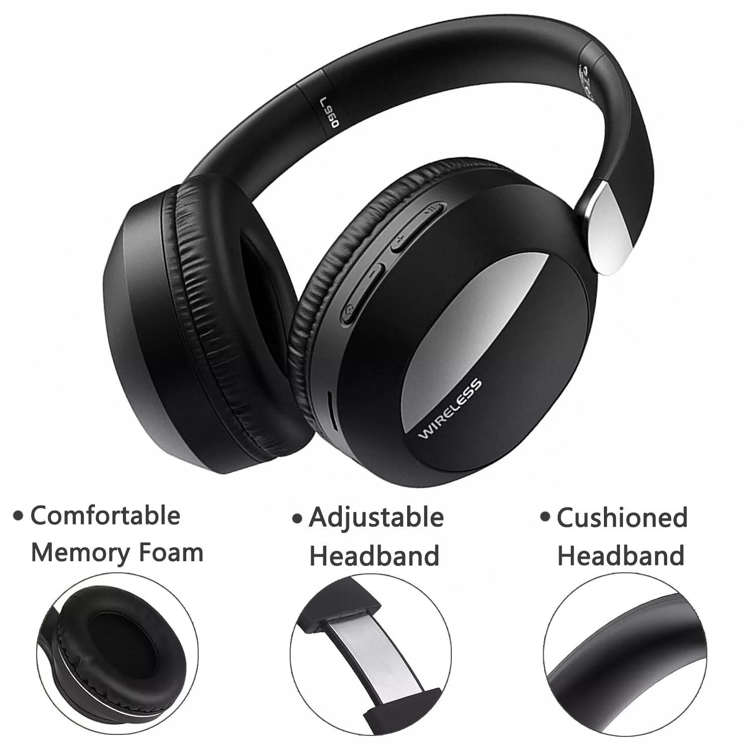 Wireless Bluetooth 5.3 Headphones Foldable Stereo Earphones Headset Mic Over-Ear_voghion.com