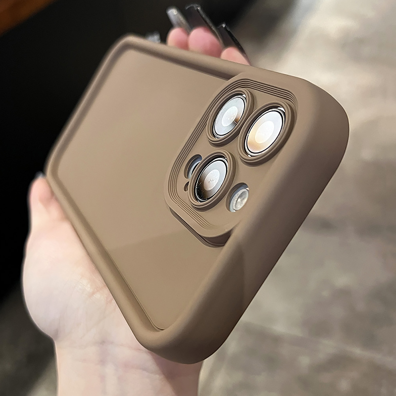 Solid color skin-friendly soft silicone shockproof mobile phone case, simple all-inclusive mobile phone case_voghion.com