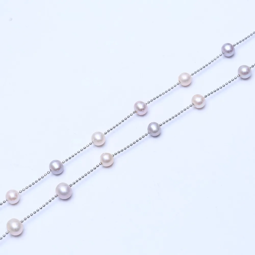 Ketten Boho Kartoffel Echt Perl Perl a Glied Bijouen Dammen Laang Halskette Kette Fir Party_voghion.com