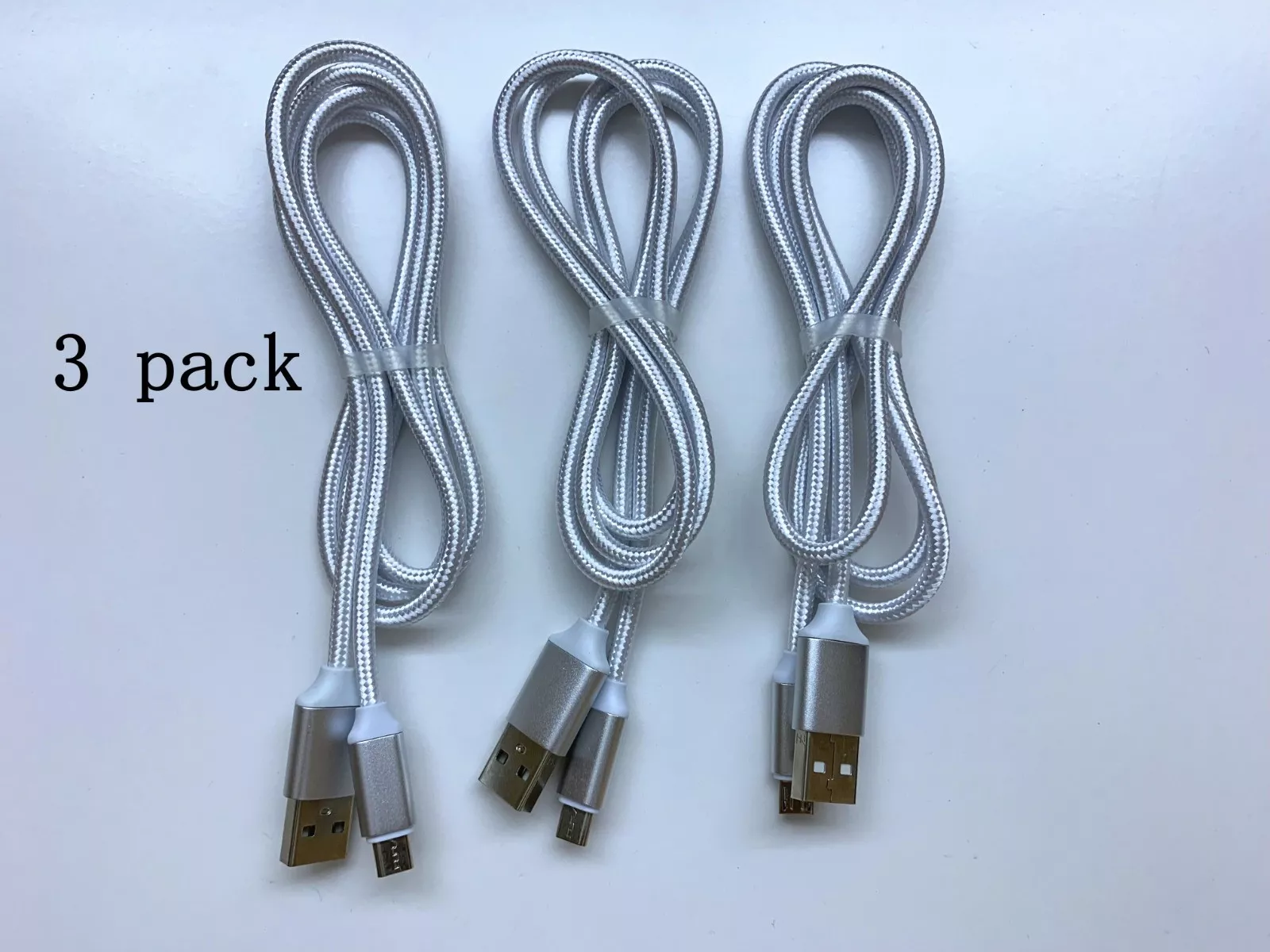 3-Pack 3ft Micro USB Charger Fast Charging Cable Cord For Samsung Android Phone_voghion.com