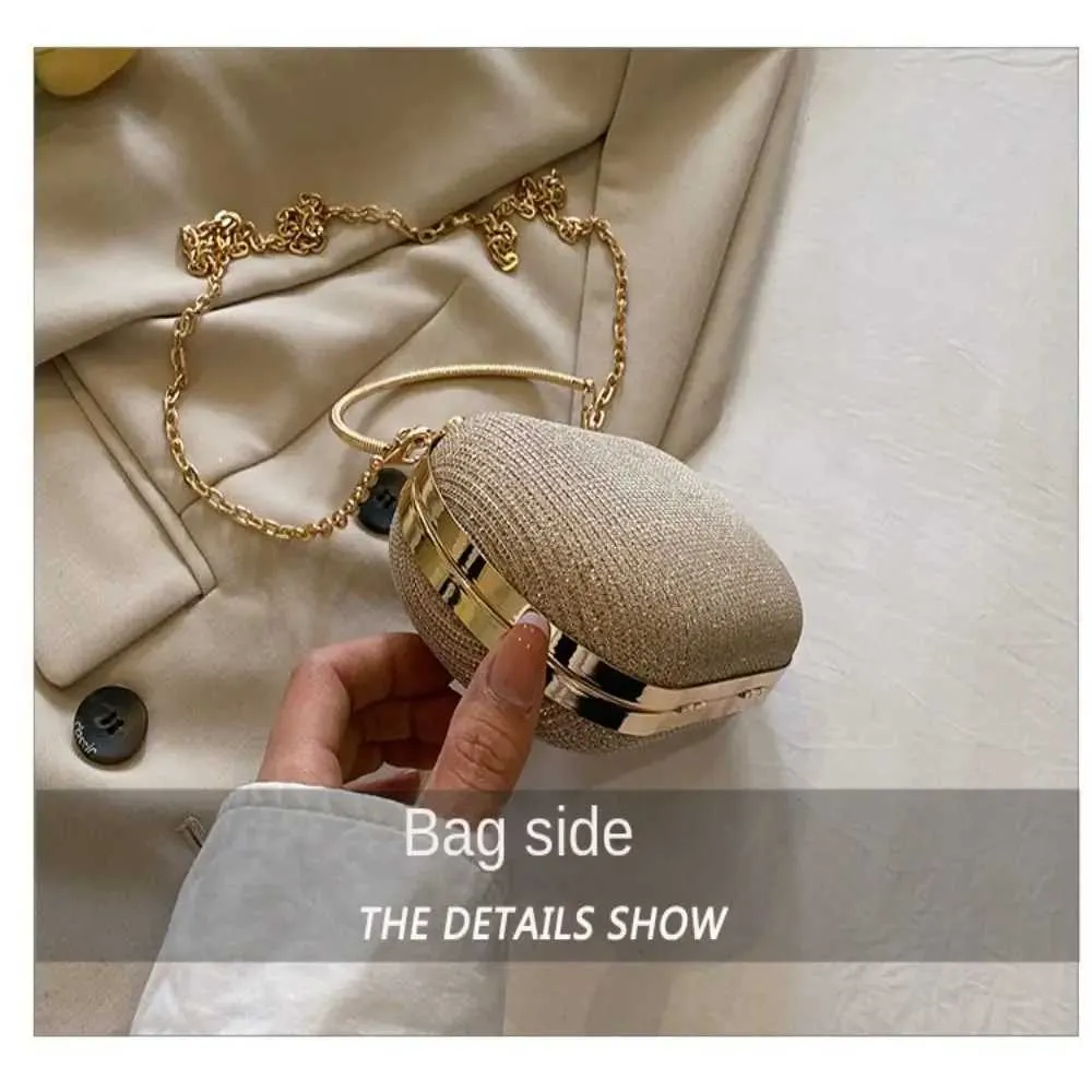 Geantă de seară pentru femei, geantă de mână strălucitoare în formă de inimă, geantă de umăr metalică cu lanț la modă, geantă crossbody pentru femei, purseC241218_voghion.com