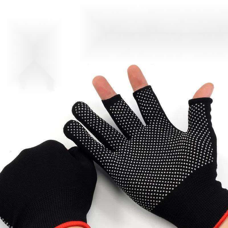 Novas luvas universais para pesca com isca antiaderente, corte de meio dedo, antirriscos, resistentes ao desgaste, à prova d'água_voghion.com
