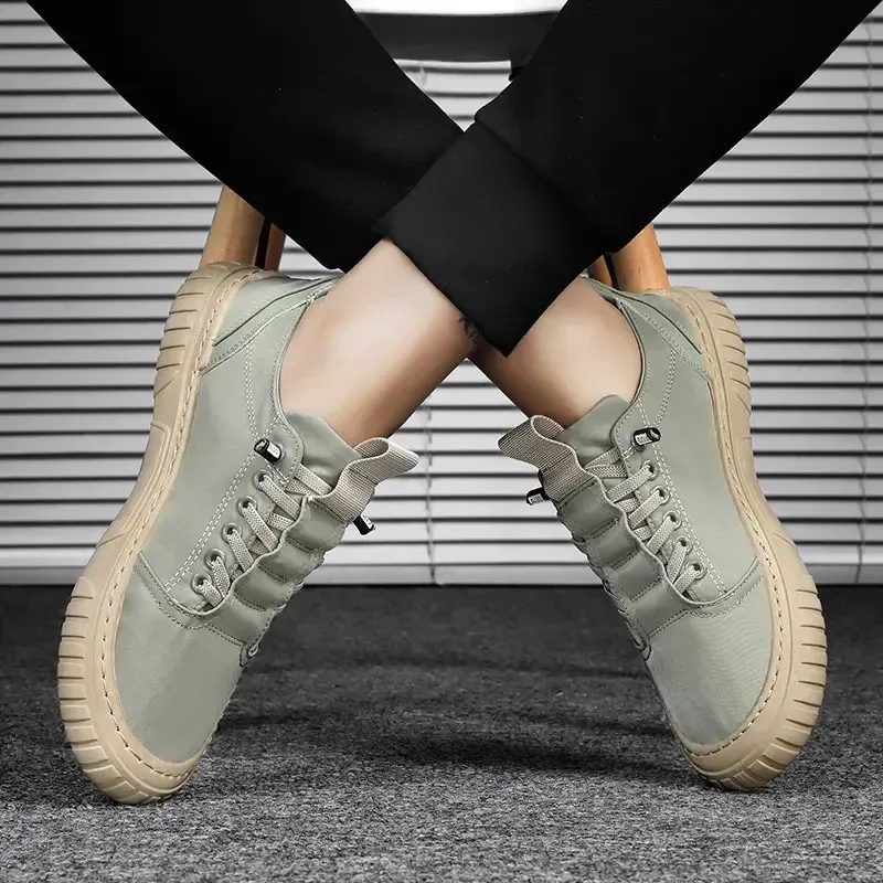 Baskets respirantes noires pour hommes, chaussures décontractées, mode conduite, marche, tennis, skate, plates, Atillas Man Lhshoe_voghion.com