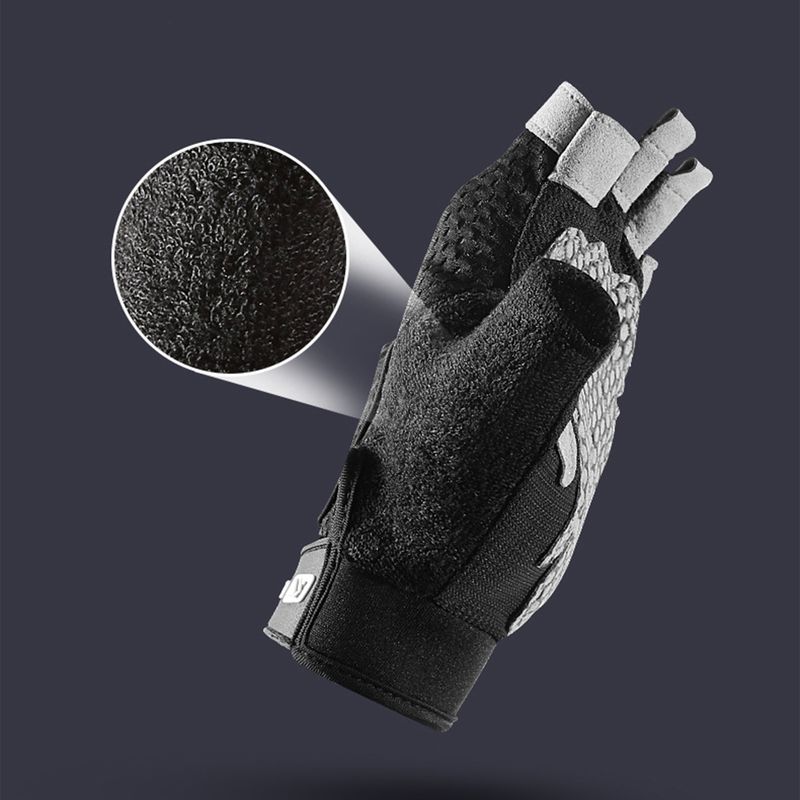 SportLife 1 par träningspass Halvfinger Handflatsskydd Nylon Andas träningsgymnastikhandskar för Fiess_voghion.com