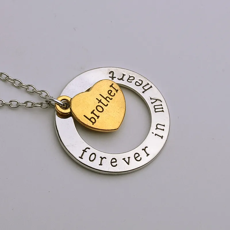 Forever in My Heart Pendant Necklaces Letter Family Member Grandpa Uncle Aunt Mom Dad for Women Fashion Jewelry 2572_voghion.com