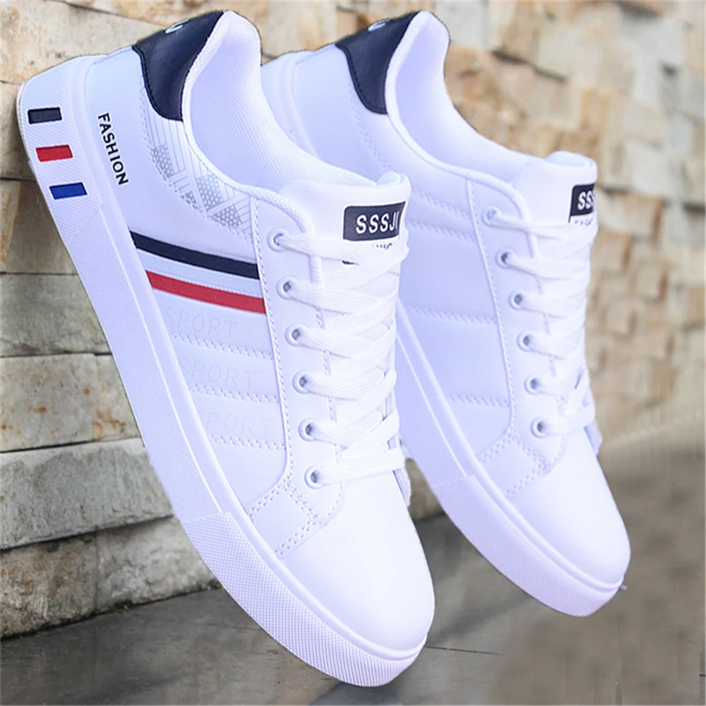 2023 P7 lässig leichte und atmungsaktive flache Schnürschuhe für Herren weiße Sportschuhe Business Travel_voghion.com