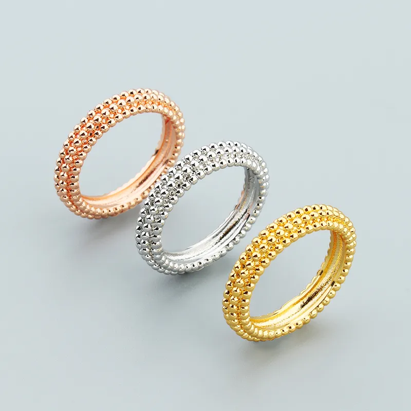 Beaded Bracelet And Ring Set In Rose Gold And Silver For Women_voghion.com