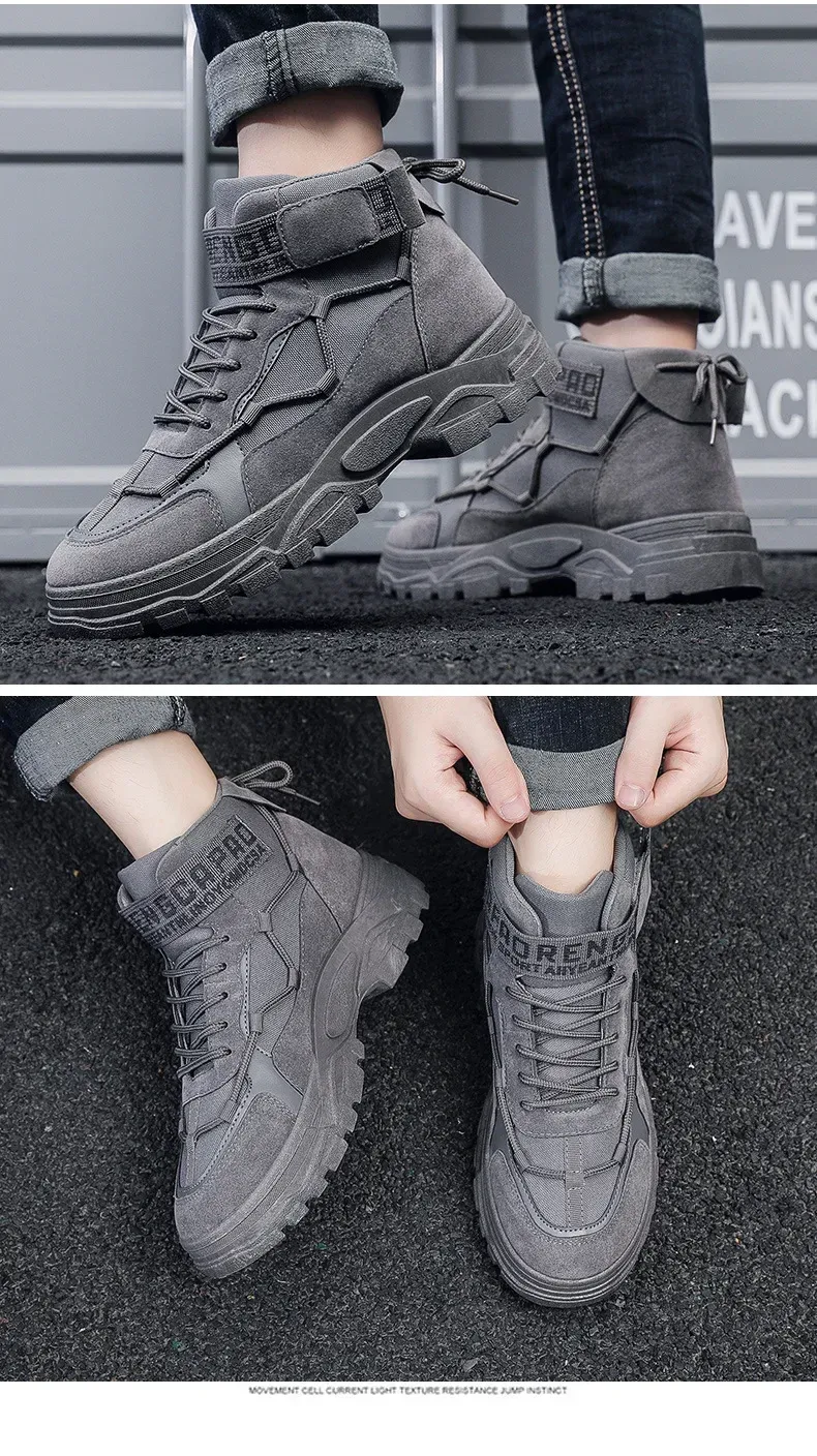 Outdoor-Wanderschuhe Winterschuhe Leichte rutschfeste Herren Wüstenstiefeletten 2024_voghion.com