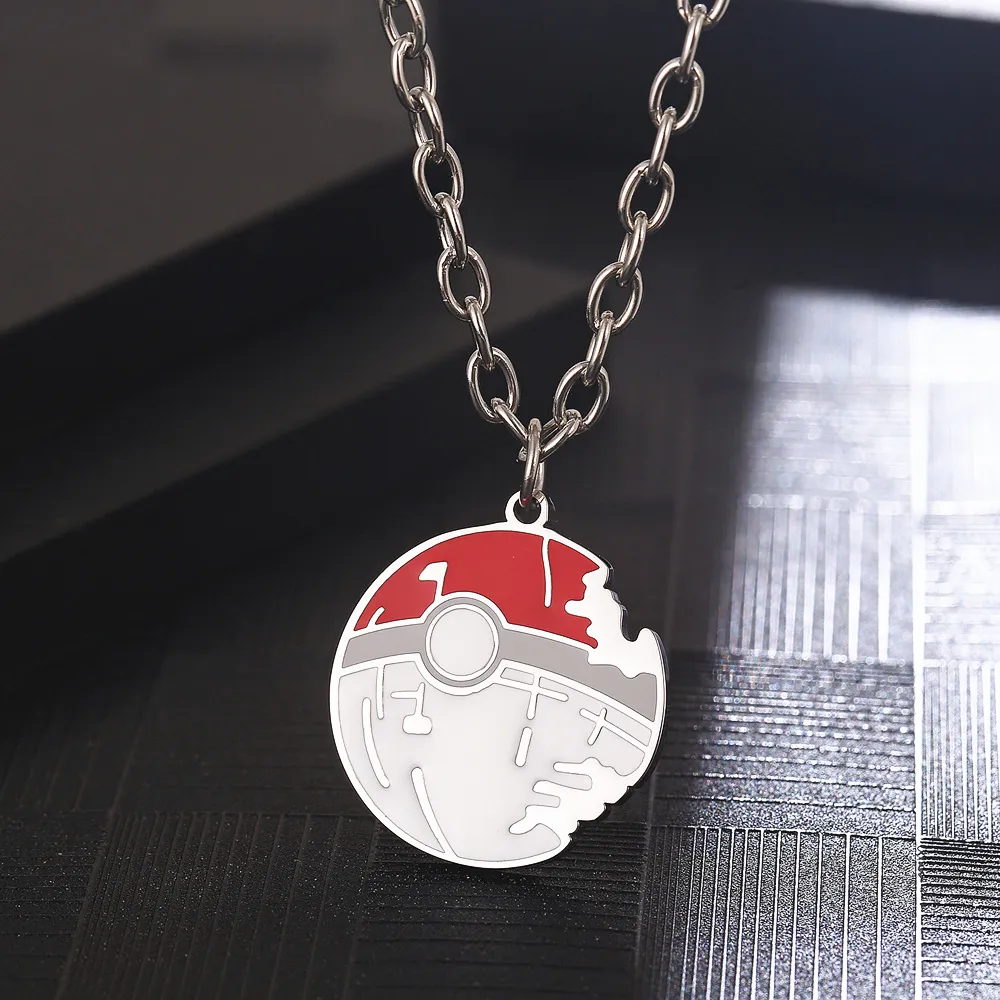Catene in acciaio inossidabile Pokeball Collana con ciondolo Elfin Pet Ball Gioielli Donna Uomo Bambini Regalo per lui con catena_voghion.com