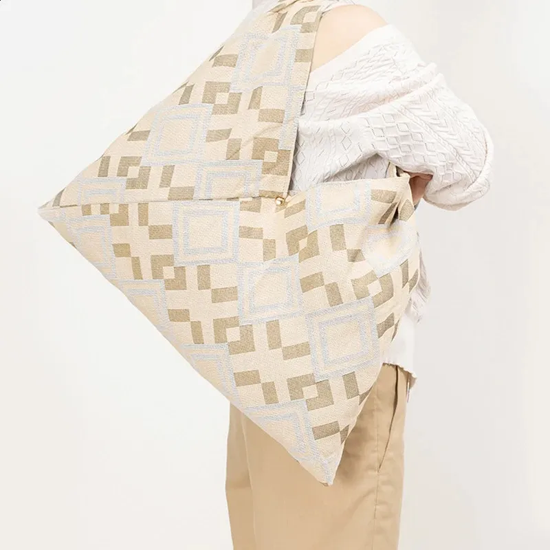 Canvas tote tas voor dames, grote schoudertas met print_voghion.com