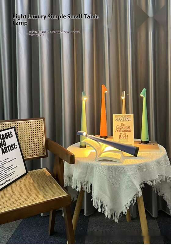 Neues Umgebungsnachtlicht, Lampe, Ins-Stil, leichter Luxus, einfache, hochfüßige, über USB wiederaufladbare Schlafzimmerdekoration, Auge_voghion.com