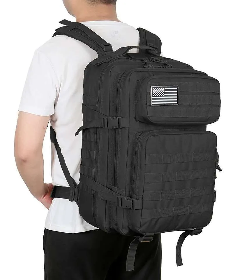 Qt&Qy Tactical Backpac 45L Large Capacity Man 3 Days Molle Hking Bags For Outdoor Trekking Camping Backpack_voghion.com