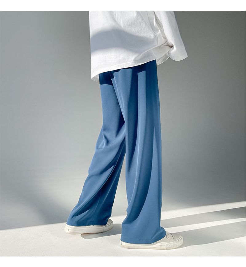 2024 neue Eis Seide Männer Jogger Sweatpan Y2k Streetwear Sportwear Jogging Gym Hose Männlichen Baggy Breites Bein_voghion.com