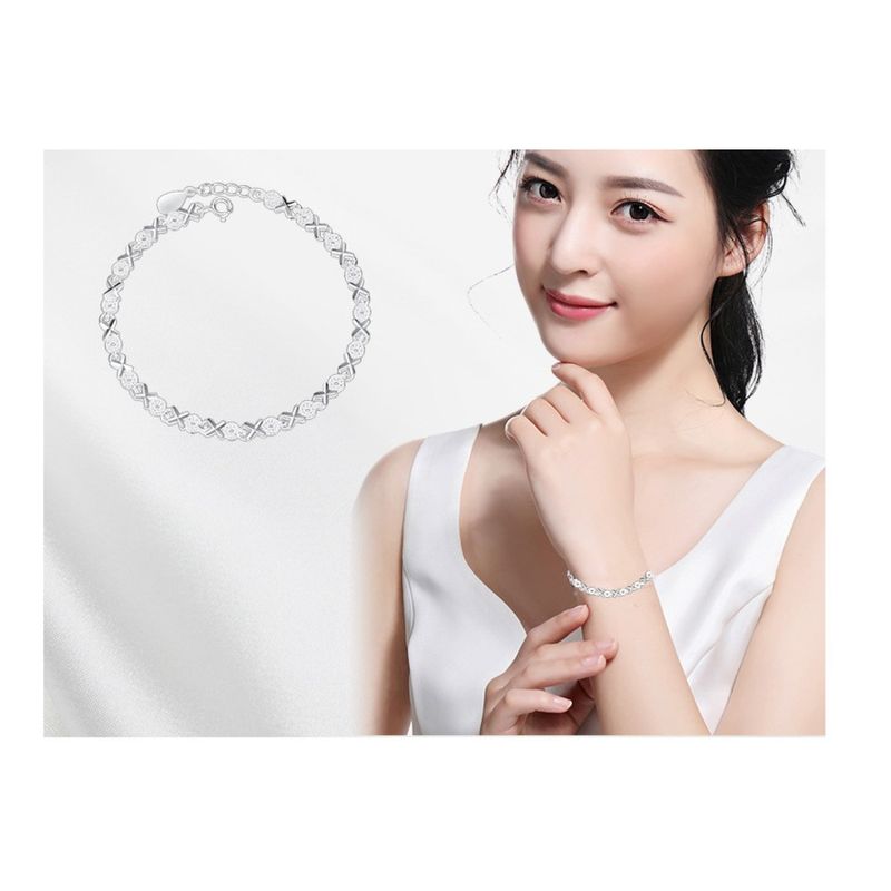 Love Style New Plating To Heart Matching Women's Simple And Personalized Creative XO Bracelet_voghion.com