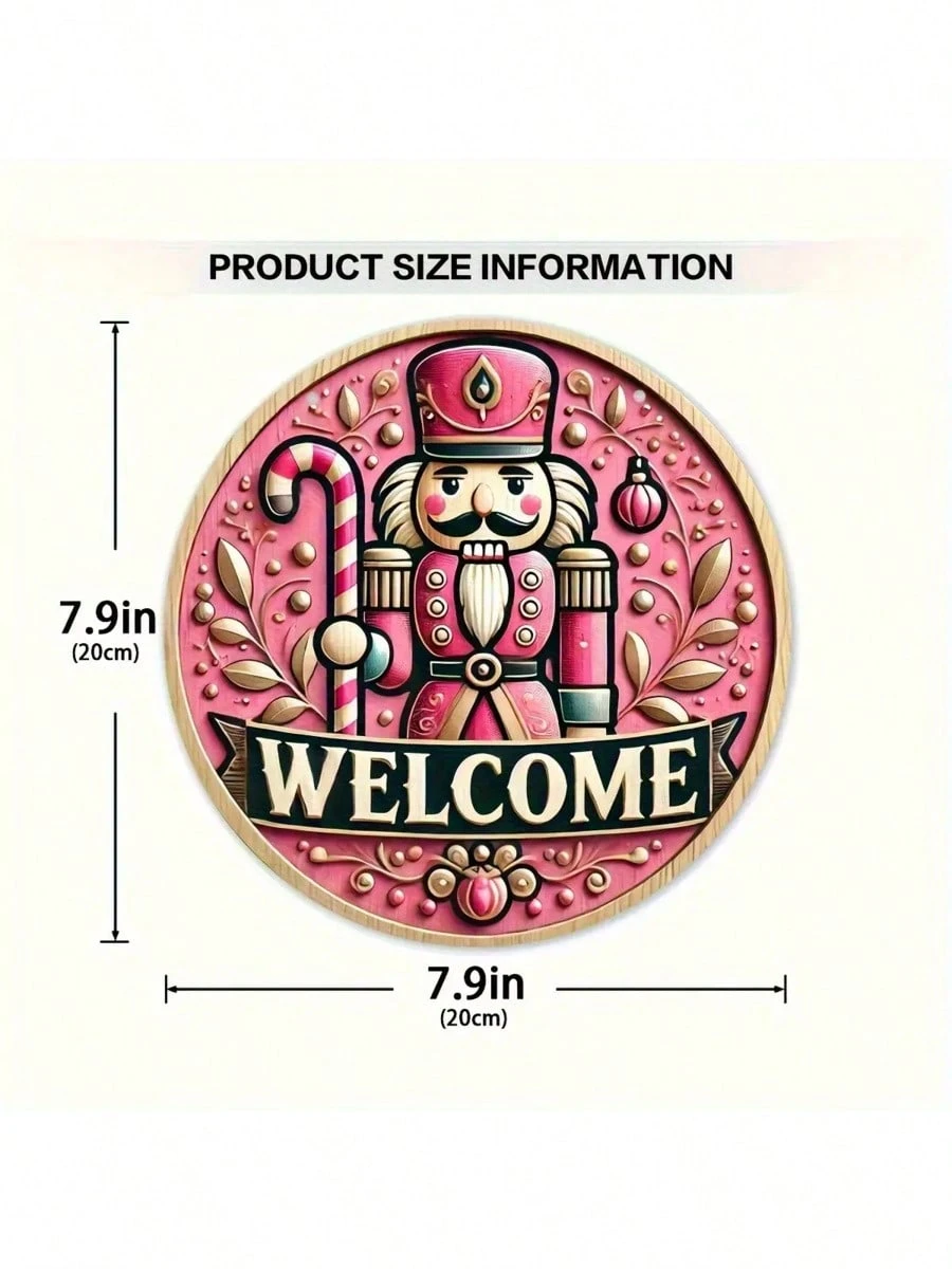 Weihnachts-Willkommensschild-Wanddekoration, vielseitig verwendbares Hänge-Ornament für Wohnzimmer, Schlafzimmer, Veranda Weihnachtsdekoration_voghion.com