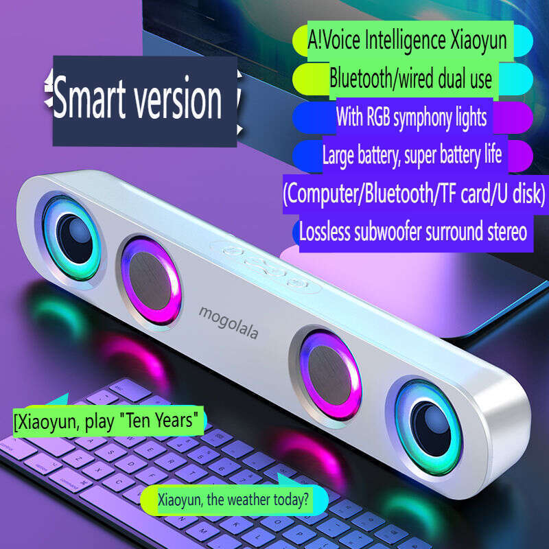 【 36000 People's Collection 】 Smart Bluetooth Computer Desktop Speaker, High Volume Dual Speakers, Subwoofer, Ambient_voghion.com