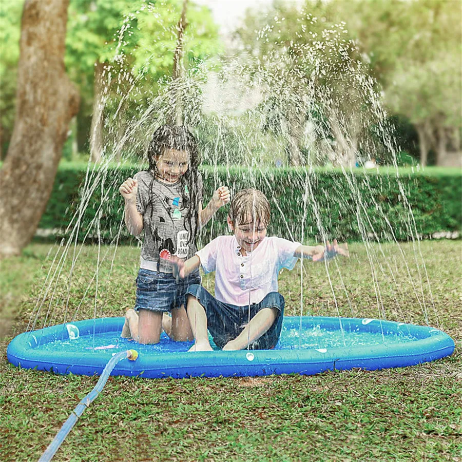 Kum Oyunu Eğlenceli Yaz Havuzu 100cm Çocuk Açık Çim Oyuncakları Sprey Pedi Çocuk Su Çeşmesi 230628_voghion.com