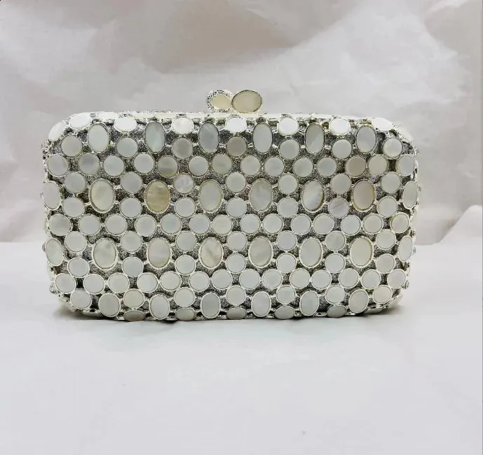 Poșetă de seară cu model shell roz pentru femei, cu pietre, Minaudiere, pentru petreceri, cină, Rhie, genți de mână cu cristale, genți și clutch-uri de seară_voghion.com