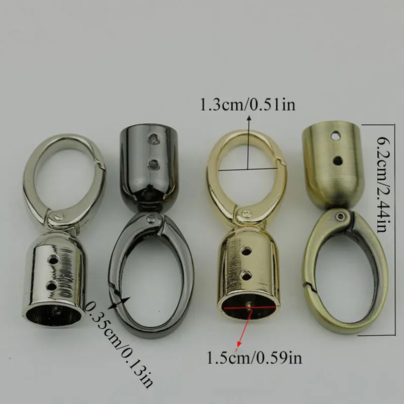Accessori fai da te per borse decorative in pelle con corda/nappa, gancio per borsa con apertura a molla_voghion.com