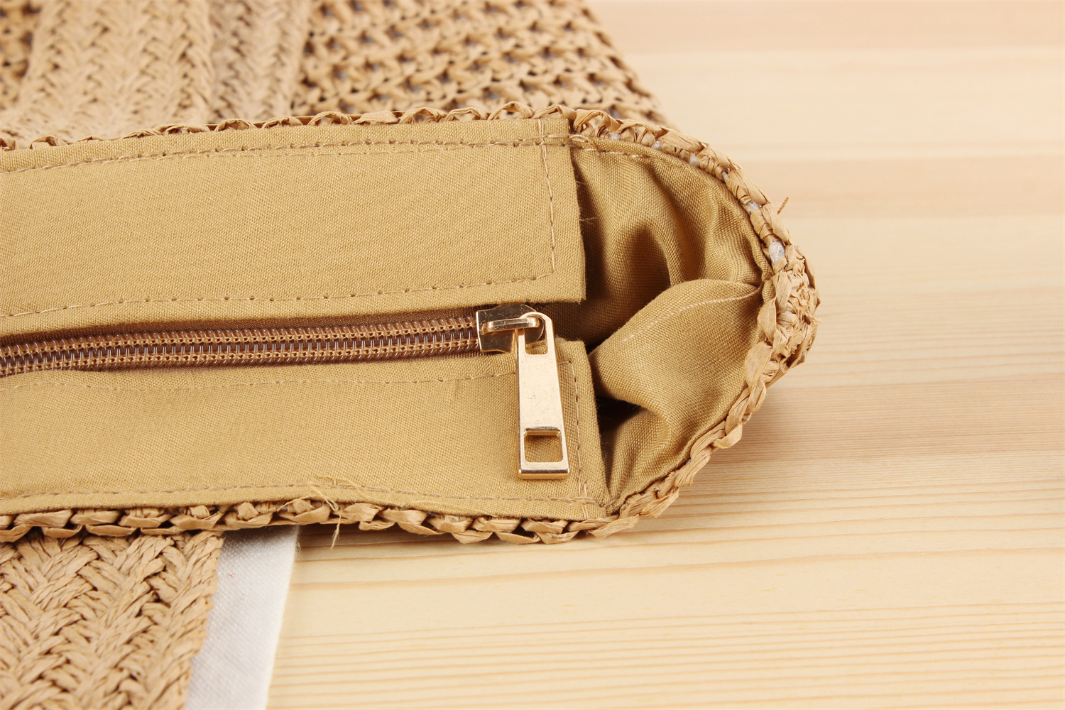 Borsa di paglia di grande capacità per le vacanze al mare Borsa tote Borsa a tracolla semplice ed avanzata per il tempo libero_voghion.com