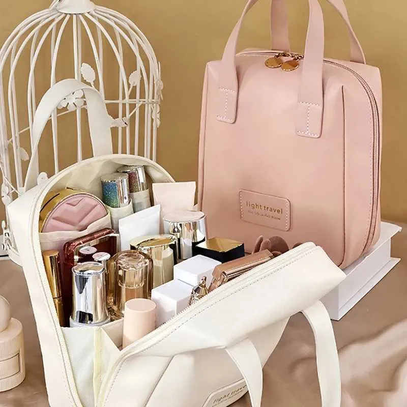 Borsa organizer per il trucco alla moda, portatile, di grande capacità, impermeabile e di alto valore estetico Y241023_voghion.com