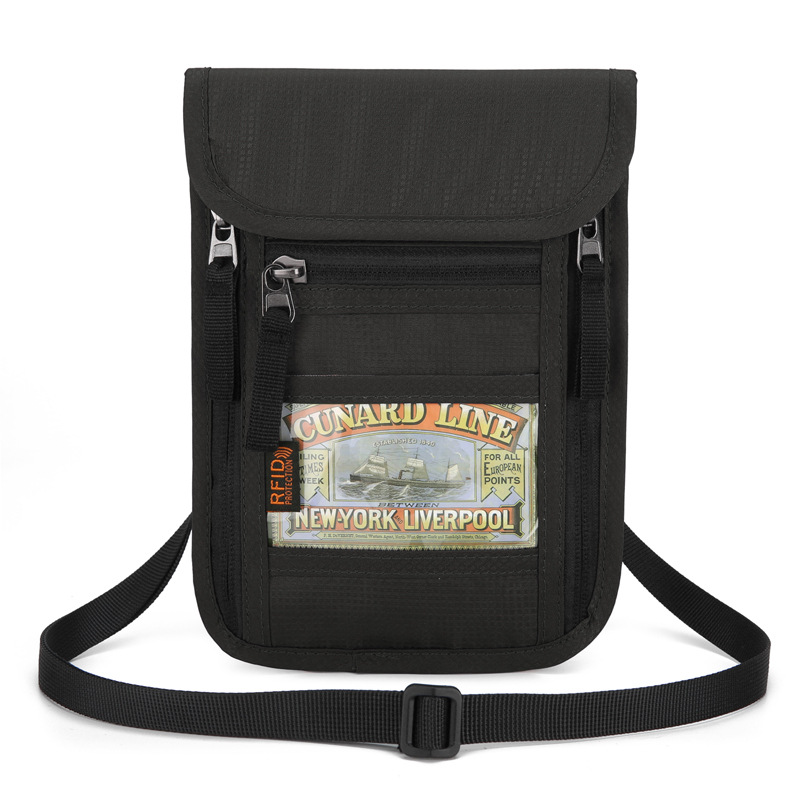 Coin Purses & Holders New travel passport bag neck hanging multifunctional ID bag splash proof passport holder RFID ID bag_voghion.com