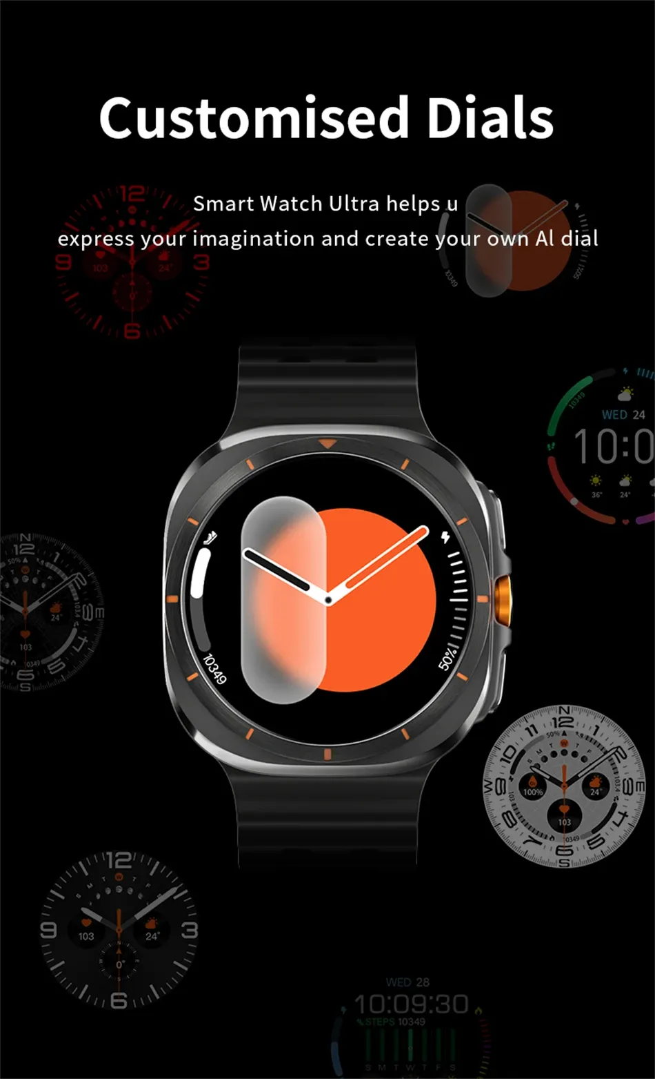 Herr smartwatch med bluetooth samtal amoled skärm och gps_voghion.com