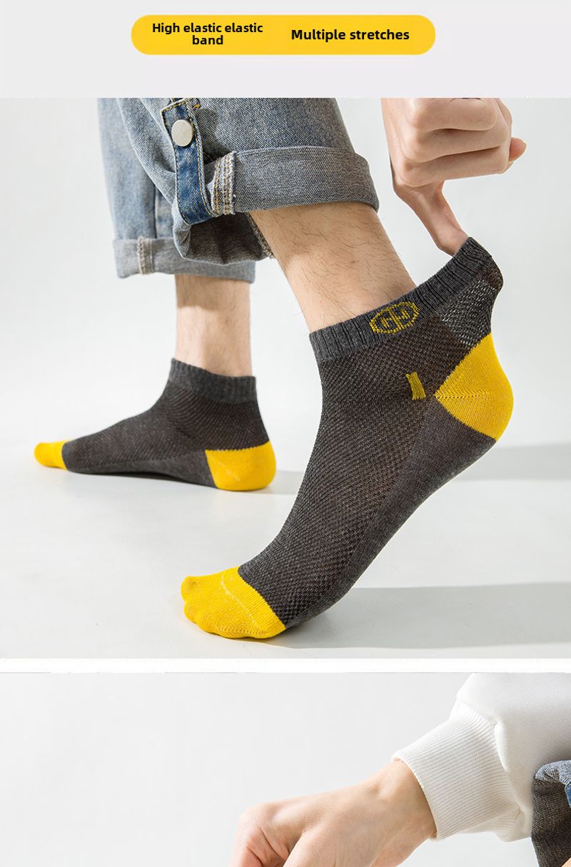 24 Neue dünne, mittelkurze Sport-Socken von Zhuji für Herren, schweißabsorbierend, atmungsaktiv, Netzstoff_voghion.com
