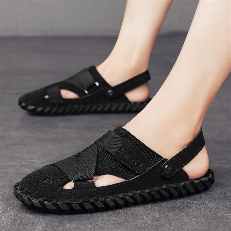 Yongge ★ CX715 Baotou sandali z dvojno namembnostjo, ležerni rimski čevlji za na plažo z mehkim podplatom, copati za vožnjo, na prostem_voghion.com