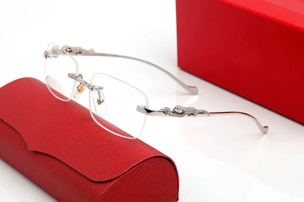 Lunettes de vue mode léopard en corne de buffle dorées personnalisées, monture complète, verres semi-transparents, sans cadre_voghion.com
