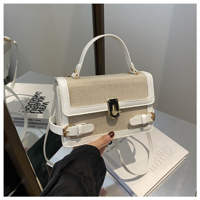 Women's Contrast Color This Year Popular Trend Ins Hand Held Single Shoulder Crossbody Ladies Small Square Bag_voghion.com