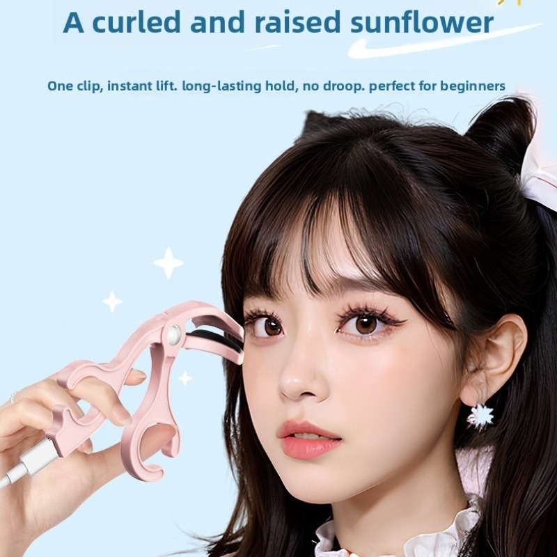 Portable Frameless Wide-Angle Eyelash Curler - One-Squeeze Long-Lasting Hold Lash Styling Tool_voghion.com