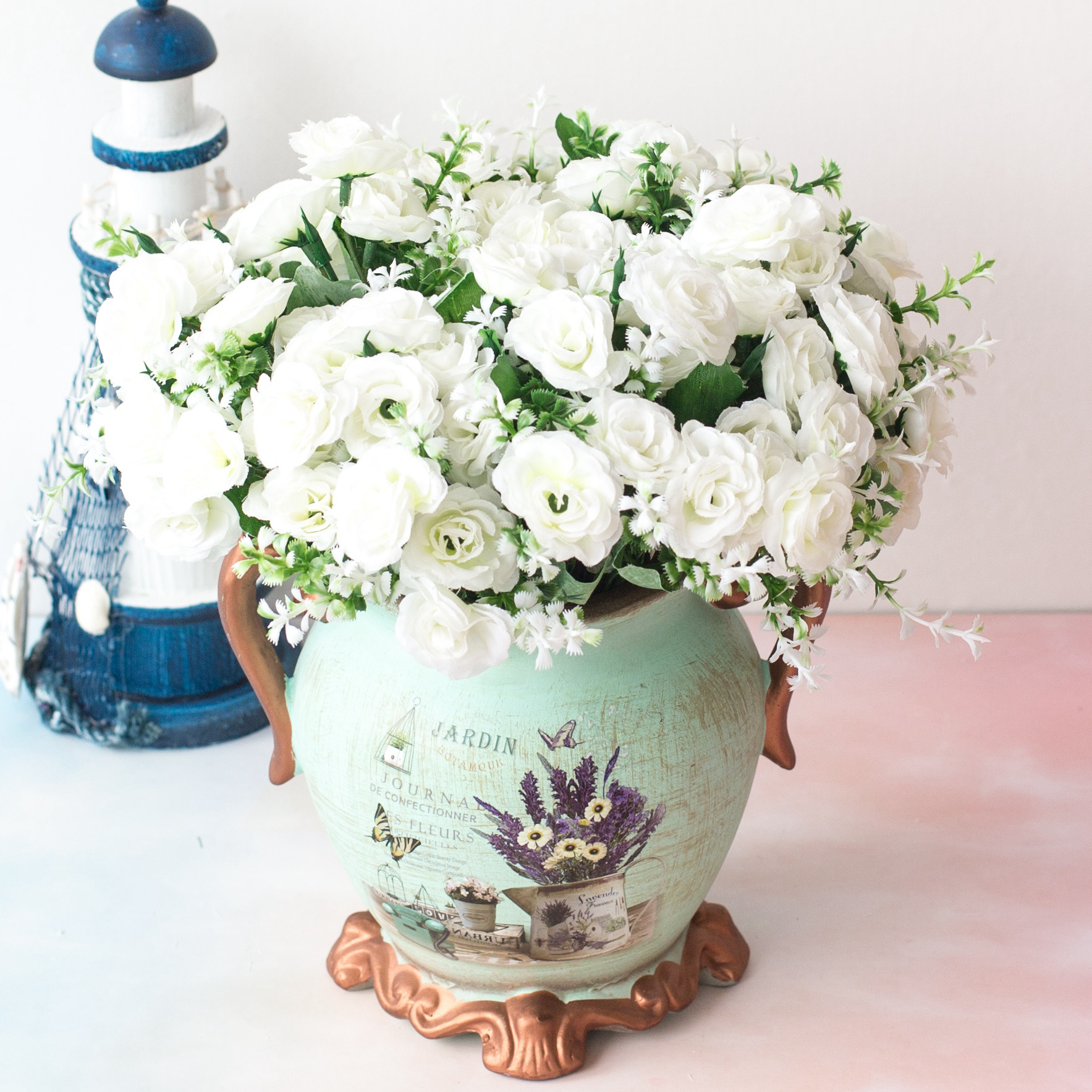 Fiori artificiali di alta qualità, fiori, produttori all'ingrosso, mini rose a 5 punte e 15 teste, decorazione per la casa_voghion.com