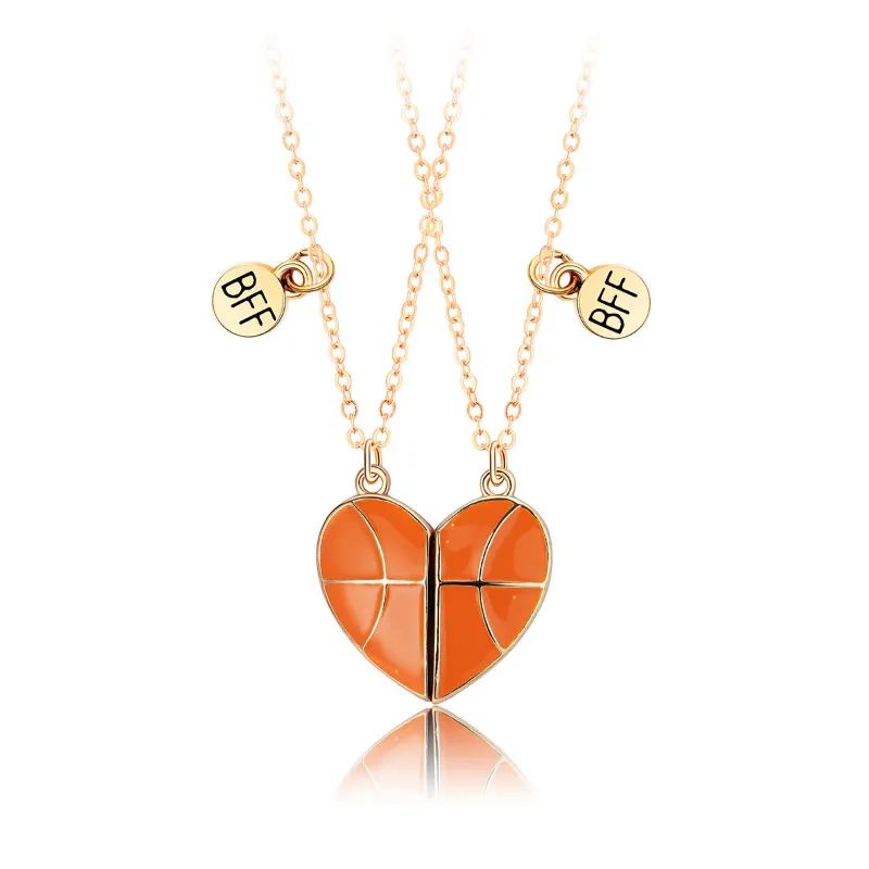 Collane con ciondolo Luoluo&baby 2 pezzi/set Cartoon Heart Basket Chain Collana amico BFF Gioielli amicizia regali per_voghion.com