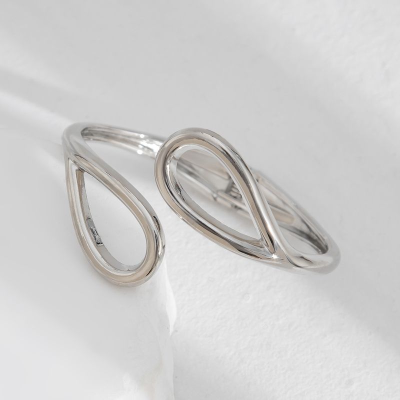 Braccialetto con doppio anello con specchio geometrico esagerato alla moda e design aperto Sense Hug_voghion.com