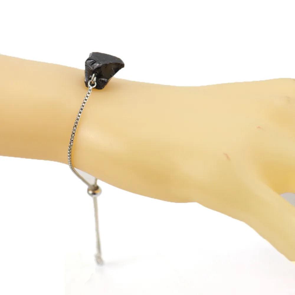Charm Armbanden Verstelbare Push-pull Armband Vrouwen Gezondheid Anti-vermoeidheid Reiki Natuurlijke Ongepolijste Minerale Ruwe Steen_voghion.com