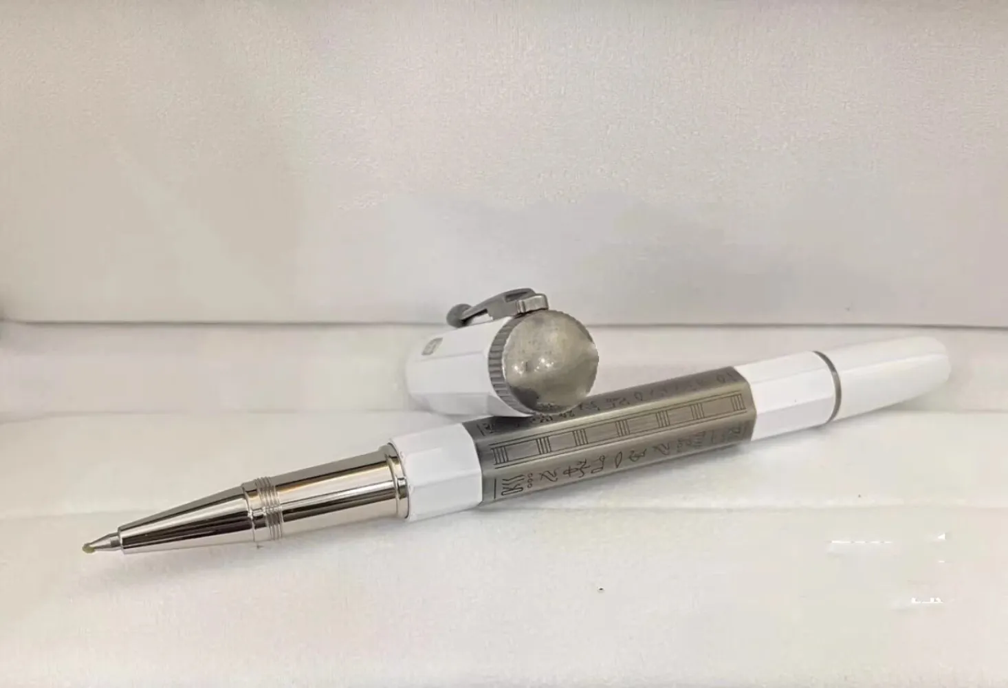 Vente en gros Proust Great Master Series - Stylo à encre à pistons Old Proust avec capuchon en métal, stylo rétro bicolore égyptien rond Heritage Series, stylo signature,_voghion.com