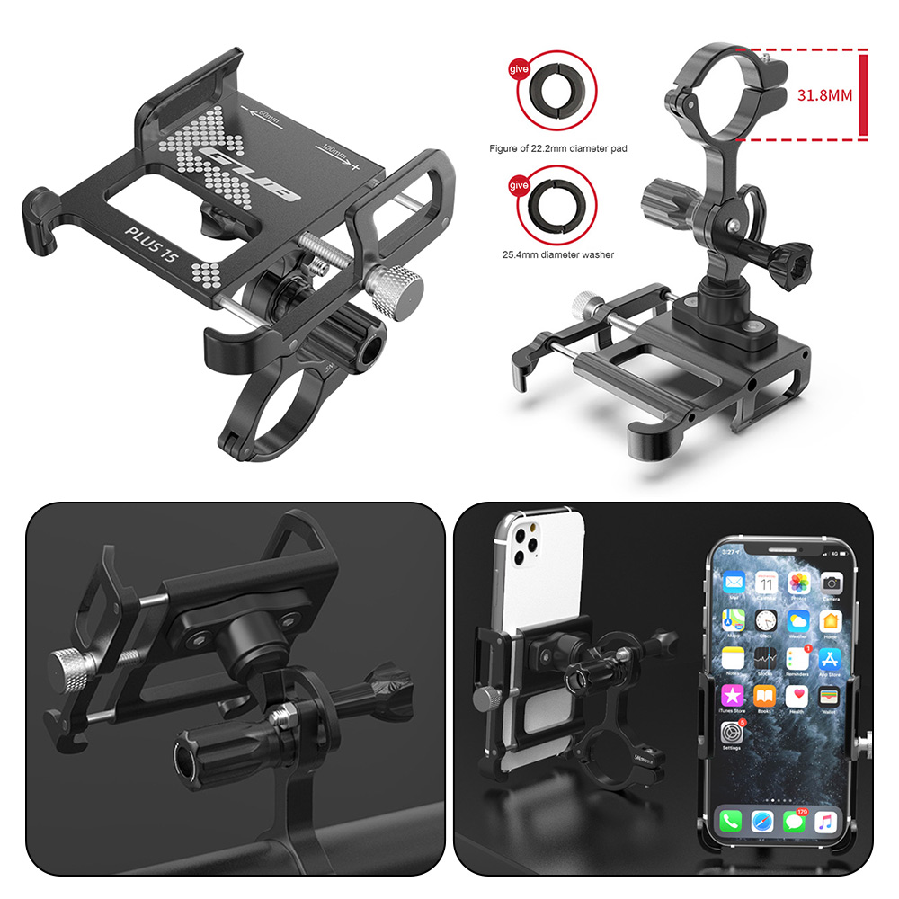 GUB PLUS 15 Fahrrad-Handyhalter Feste Halterung Motorrad Elektrofahrrad 360 Grad drehbare Lenkerunterstützung_voghion.com