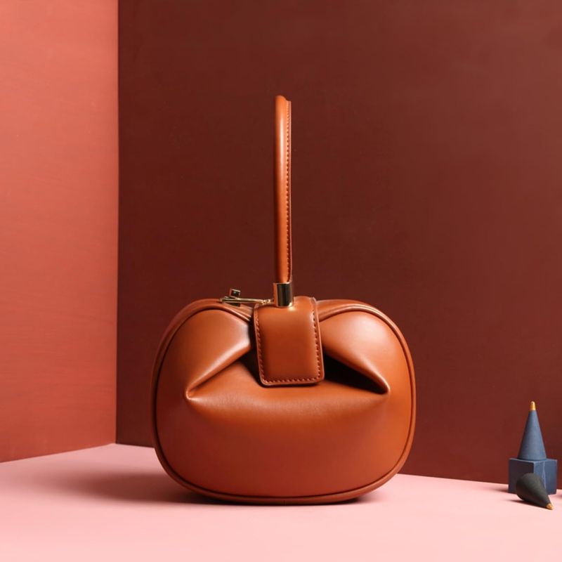 Damenhandtasche aus echtem Leder, 2024 Schulter-Retro-Mode, einzigartiges Design, vielseitige Knödeltasche, hochwertige_voghion.com