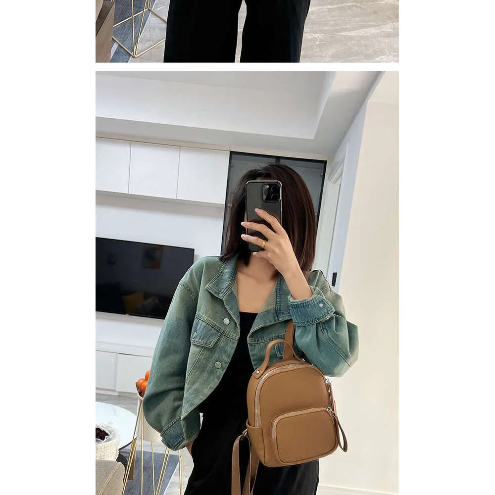 Designer Leather Small Backpack For Women Lichi Pattern Travel Bag_voghion.com
