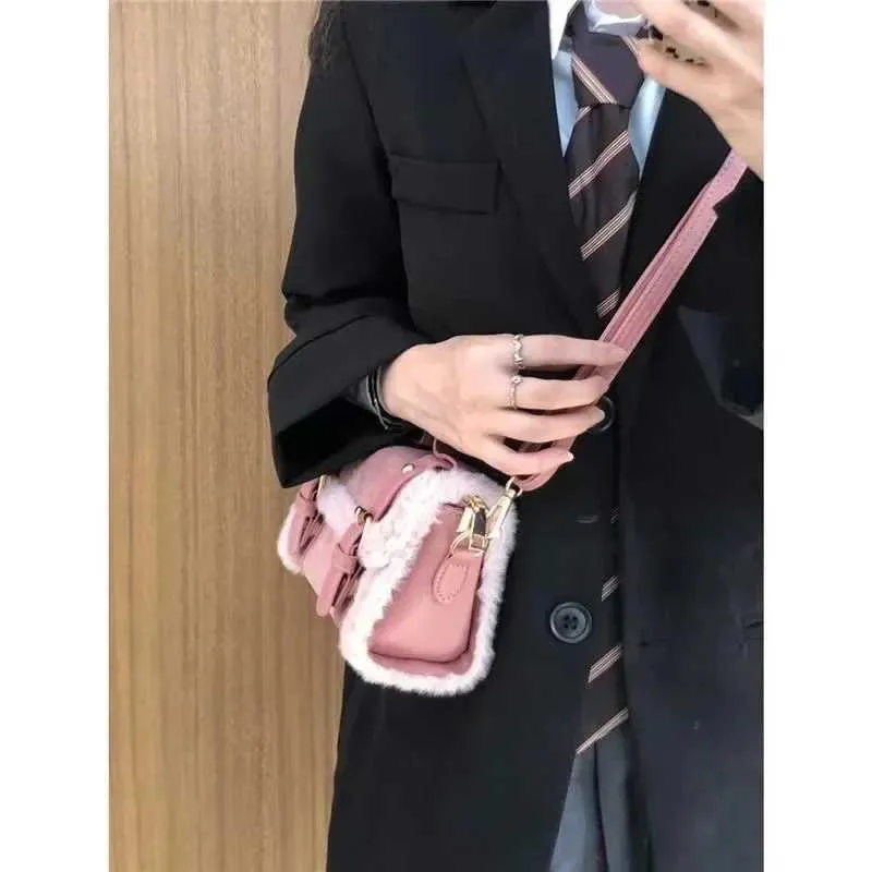 Herbst und Winter Damen Neue High-End Cambridge Einzigartiges Design Plüsch UmhängetascheMobile Tasche für FrauenC241018_voghion.com