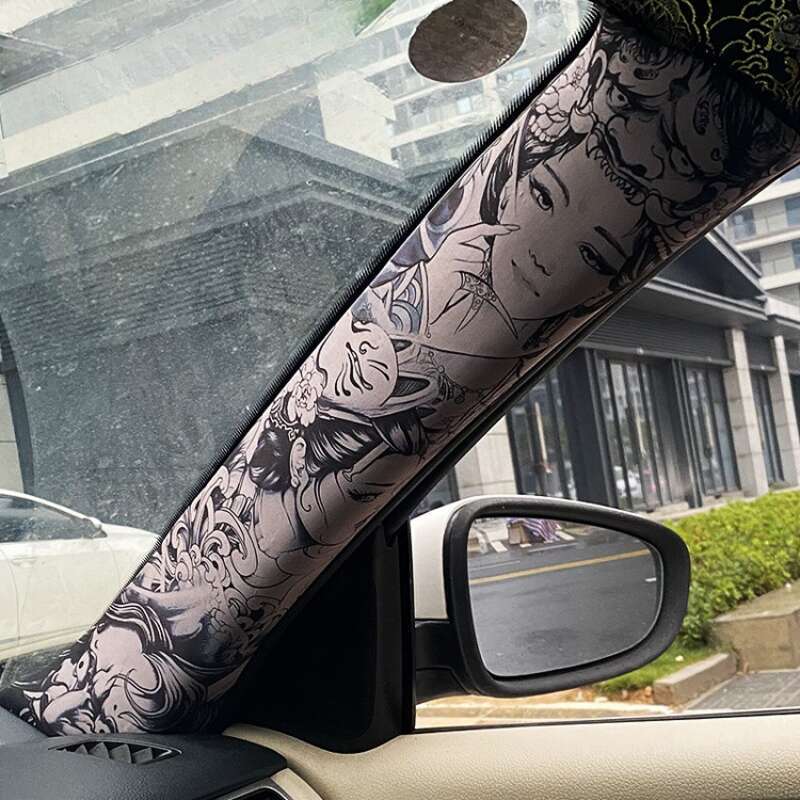 Patch autoadeziv pentru spate cu pilon JDM Prajna Geisha AB, patch decorativ interior cu schimbare de culoare pictat manual_voghion.com