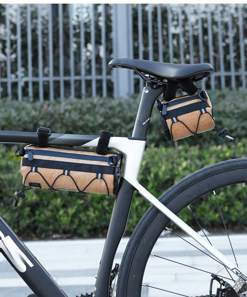 Cykelcharter, Mountainbike, Vattentät multifunktionell monterad väska, Charterpipe fram, Bakpaket, Cykling_voghion.com