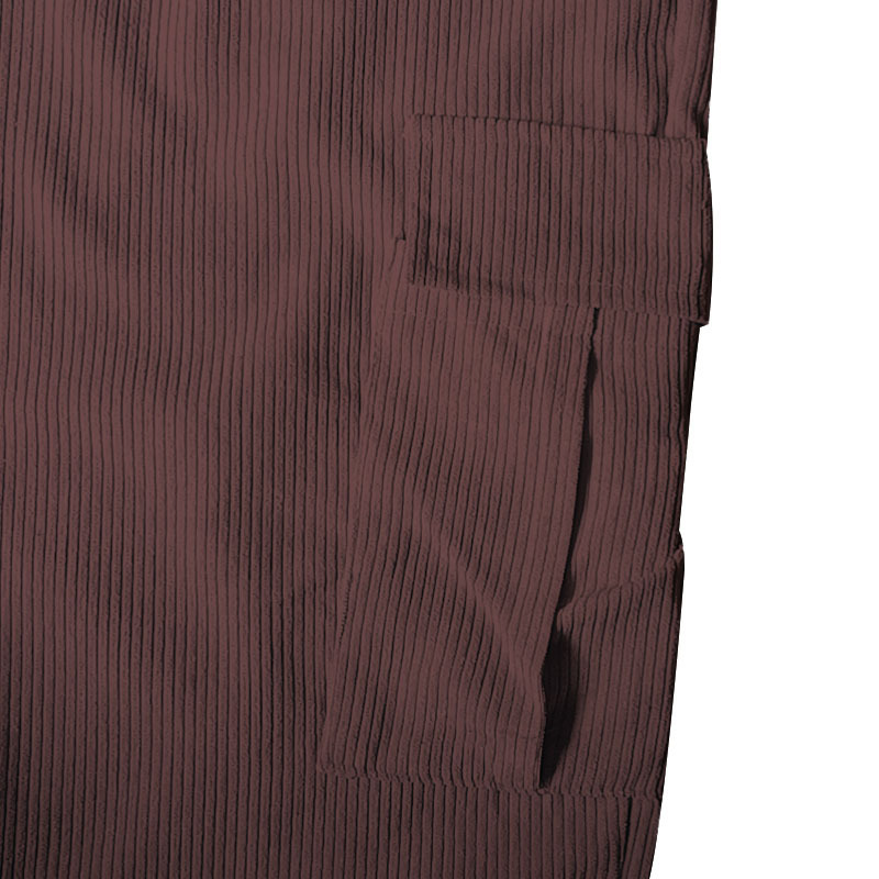 Independent Station American Corduroy Casual Pants Men's 2024 Spring Retro Loose Tooling Pockets Straight Pants Trousers_voghion.com