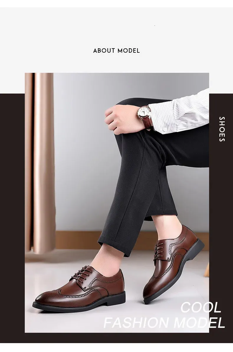 Formale Oxford-Schuhe aus echtem Leder für Herren Brogue-Schuhe Sapato Social Mascuo Chaussures Hommes Pointu 240607_voghion.com