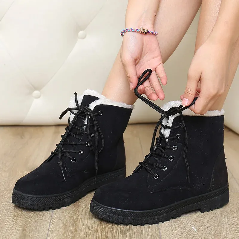 Pelz Botas Mujer Trend Schuhe Damen Koreanische Herren Winterstiefel 240904_voghion.com
